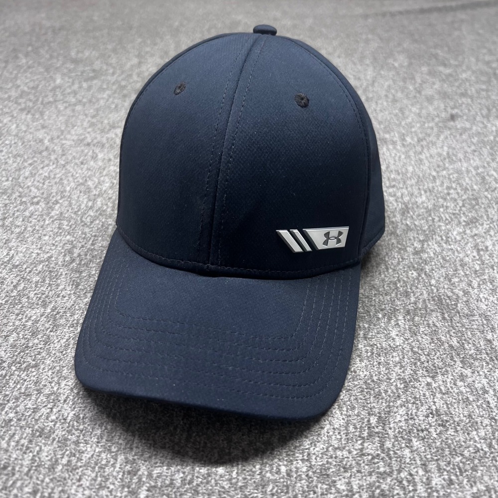 Under Armour Mens Golf Storm1 Hat Navy Blue Stretch Fit Cap MD/LG